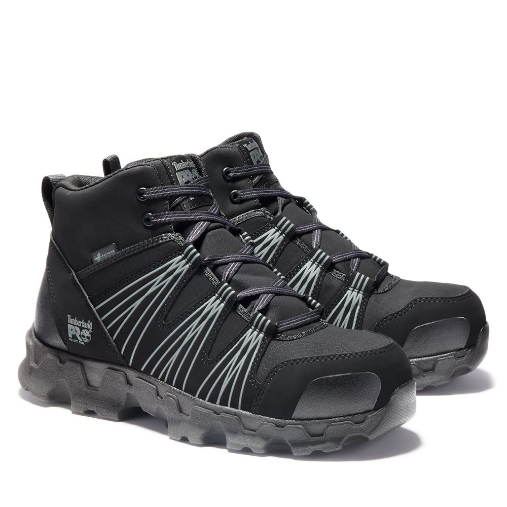 Botas de Trabajo Timberland Hombre Pro® Powertrain Alloy Toe Esd Mid Negras - Chile JQH-675931